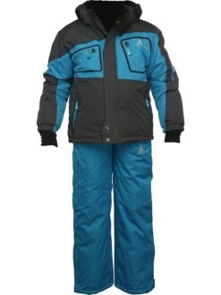 2tlg. Ski-/ Snowboardoutfit In Schwarz/ Blau