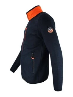 Peak Mountain -Peak Mountain peak mountain fleecejacke cayak in dunkelblau orange 1