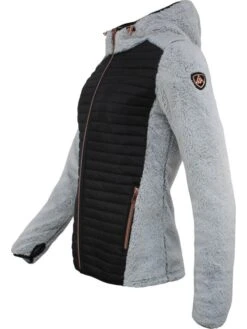 Fleecejacke In Grau/ Schwarz