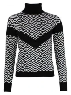 Rollkragenpullover "Adiamant" In Schwarz/ Grau
