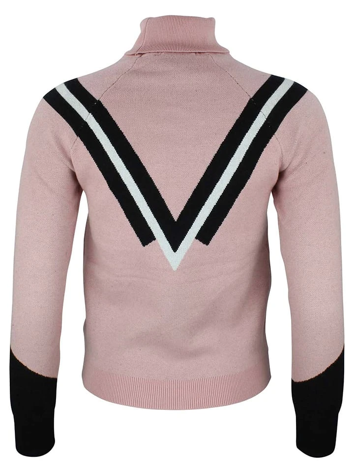 Rollkragenpullover in Rosa/ Schwarz Rollkragenpullover In Rosa/ Schwarz -Peak Mountain peak mountain rollkragenpullover in rosa schwarz 2