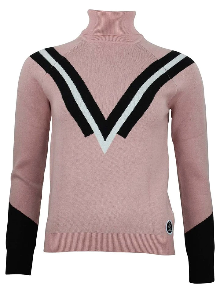 Rollkragenpullover in Rosa/ Schwarz Rollkragenpullover In Rosa/ Schwarz -Peak Mountain peak mountain rollkragenpullover in rosa schwarz