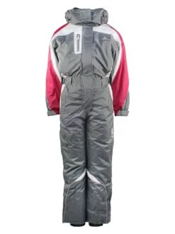 Ski-/ Snowboardanzug In Grau/ Weiß/ Pink