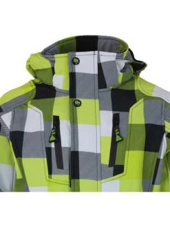 Softshelljacke In Grau/ Grün -Peak Mountain peak mountain softshelljacke in grau grun 3